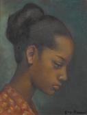 BAER Guy 1897-1985,Porträt einer jungen Frau mit hochgestecktem Haar,1954,Dobiaschofsky 2010-11-10