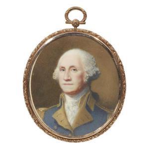 BAER William Jacob,Portrait miniature of George Washington in uniform,1900,Freeman 2018-04-25