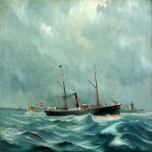 BAERENTSEN Poul,Portrait of the Danish steamer Esbern-Snare,Bruun Rasmussen DK 2014-08-18