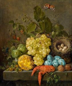 BAGER Johann Daniel 1734-1815,Still Life with Fruit,1782,Lempertz DE 2016-11-19