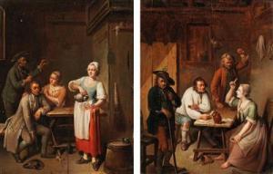 BAGER Johann Daniel 1734-1815,Two tavern scenes,Palais Dorotheum AT 2018-12-11