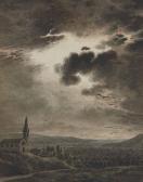 BAGETTI Giuseppe Pietro 1764-1831,Église dans un paysage nocture de campagne,Christie's 2018-03-21