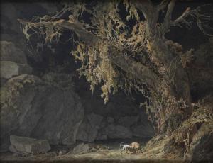 BAGETTI Giuseppe Pietro,Il grande albero all'ingresso della grotta,1785,Sant'Agostino 2021-11-29