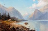 BAGGE Magnus Thulstrup,Sommertag am Moldefjord Auf dem Wasser Ruderboot,1867,Leo Spik 2021-12-09