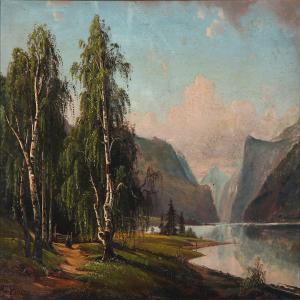 BAGGE Magnus Thulstrup,Two landscapes from the Telemark in Norway,1866,Bruun Rasmussen 2013-11-11