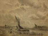 BAGGE SCOTT Robert 1849-1925,Wherry by a Windmill,Keys GB 2009-02-06