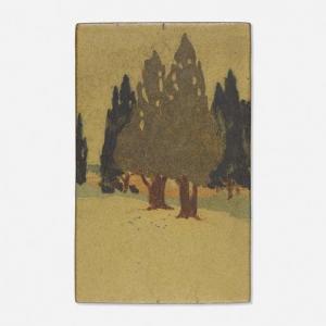 BAGGS Arthur 1886-1947,Exceptional and Rare scenic tile,Rago Arts and Auction Center US 2020-09-11