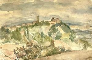 BAGNOLI Giulio 1927-1978,Italian Landscape,David Lay GB 2023-06-15