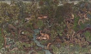 BAGUS WIRI IDA 1911-1976,Deer hunters,Christie's GB 2006-09-26