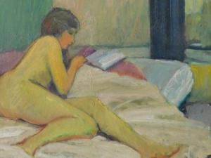 BAGUST FREDERICK 1902-1986,Reclining nude female reading,20th century,Golding Young & Co. 2022-08-24