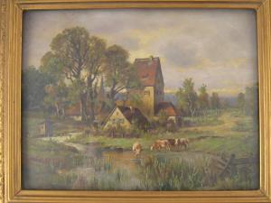 BAHR E 1800-1900,Farmhouse with Cows in the Field,Hampstead GB 2013-09-19