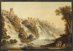 BAIL Jean Antoine,Cascate di Tivoli e la villa di Mecenate,1756,Wannenes Art Auctions 2018-11-29