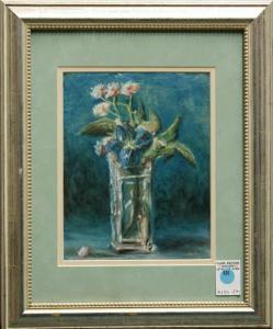 BAILEY C 1800-1900,Flowers in Glass Vase,Clars Auction Gallery US 2010-04-10