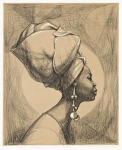 BAILEY Herman Kofi 1931-1981,African Princess,1973,Swann Galleries US 2023-04-06