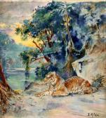 BAILEY HILDA E 1800-1900,Le repos du tigre dans la jungle,Neret-Minet FR 2013-11-27