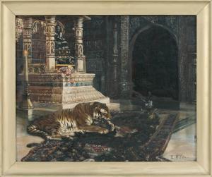 BAILEY HILDA E 1800-1900,Recumbent tiger in a temple,Eldred's US 2016-04-08