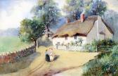 BAILEY Mike 1900-1900,Figures Before Rural Cottages,Rowley Fine Art Auctioneers GB 2016-11-08