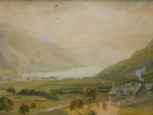 BAILEY R.H,Lakeland scene, figure on a path before cottage wi,1920,Golding Young & Co. GB 2022-08-24