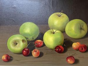 BAILEY,Still life of apples and cherries,Gorringes GB 2021-02-22