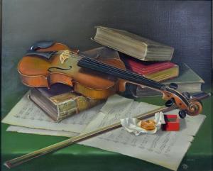 BAILEY,Still life Violin,20th,Ewbank Auctions GB 2018-06-20