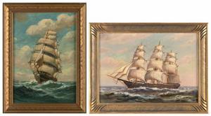 BAILEY T 1900-1900,Two views of ships under full sail,Eldred's US 2022-09-08