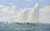 BAILEY Terence 1941,Valkyrie  
 and  
Navahoe 
 in a close duel off Cowes,Christie's GB 2011-11-24