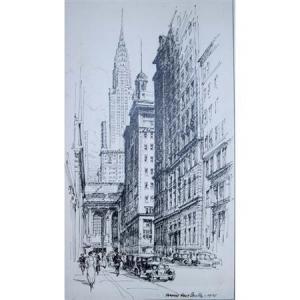 BAILEY Vernon Howe,View of Grand Central Station from Forty-third Str,1935,William Doyle 2010-01-13