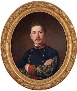 BAILLE Édouard 1814-1888,Portrait d'un capitaine et de sa femme,Beaussant-Lefèvre FR 2020-07-02