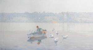 BAILLET Ernest 1853-1902,Rowing on a summer lake,Bonhams GB 2022-11-22