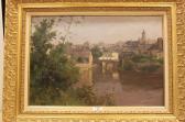 BAILLET Ernest 1853-1902,Vue d'une ville en bord de rivière,Rossini FR 2014-01-28