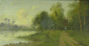 BAILLIER E 1800-1800,L’’allée près de la rivière,1881,Daguerre FR 2015-07-11