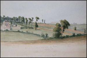 BAINBRIGGE Lieutenant philip john 1817-1881,Hougoumont Looking South,1842,Heffel CA 2008-04-03