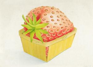 BAIRD Charles 1955,Strawberry in a basket,1982,Eastbourne GB 2021-08-03