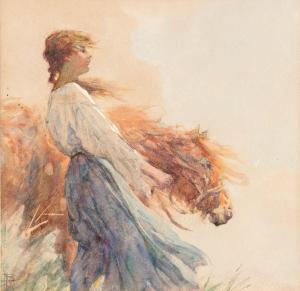 BAIRD Nathaniel Hughes J 1865-1936,A Dartmoor pony,Cambi IT 2024-02-29