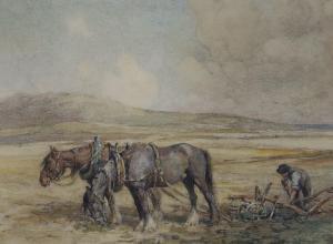 BAIRD Nathaniel Hughes J 1865-1936,Ploughing scene,Gorringes GB 2022-08-29
