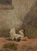BAIRD William Baptiste 1847-1917,Hen with Chick paintings,Cottone US 2016-11-12