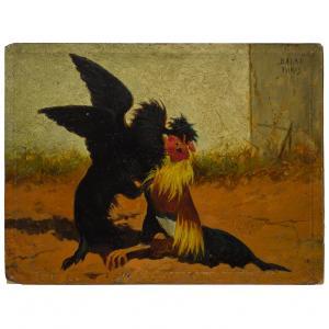 BAIRD William 1881-1887,cock fighting scenes,Pook & Pook US 2017-04-29