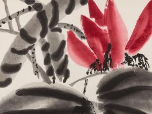 BAISHI QI 1863-1957,Plants with Lotus Blossom,Auctionata DE 2014-12-12
