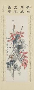 BAISHI QI 1863-1957,Red Lentils and Grasshopper,Bonhams GB 2014-11-23