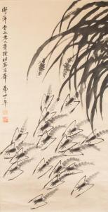 BAISHI QI 1863-1957,shrimps and water grass,888auctions CA 2018-04-26
