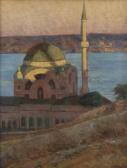 Bakalian Aram 1874-1959,a mosque by the Bosphorus,Burstow and Hewett GB 2021-08-27