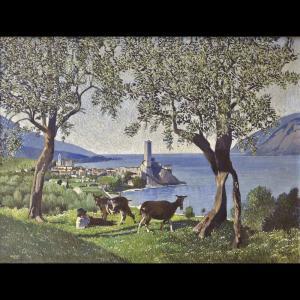 BAKALLA Rolf 1877-1953,Veduta del lago di Garda,1929,Von Morenberg IT 2012-03-25