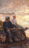 BAKER Benjamin,The Fishing Couple,1889,Lacy Scott & Knight GB 2009-03-14