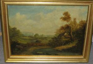 BAKER Charles,Rolling landscape with cottage in foreground and d,Ivey-Selkirk Auctioneers 2008-03-29