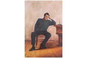 BAKER DARREN 1976,'Allegory of Resignation' - Portrait of a seated m,Dawson's Auctioneers 2023-04-27