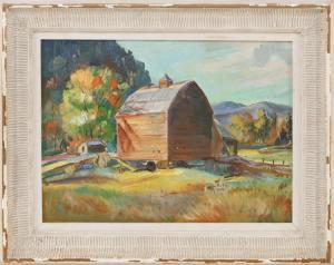 BAKER David Curtis 1915-1999,Farm in autumn,Eldred's US 2020-01-24