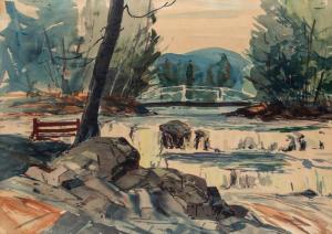 BAKER David Curtis 1915-1999,The Spring Floods,Shapiro Auctions US 2019-07-13