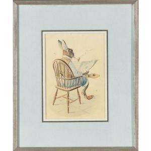 BAKER DOROTHY MAY,Hare Reading a Newspaper,Sotheby's GB 2011-04-11