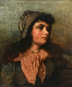 BAKER Frederick W 1862-1936,Portrait of a fisher girl,Woolley & Wallis GB 2024-03-06