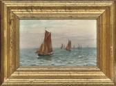 BAKER Frederick W 1862-1936,Sail boats at sunset,Christie's GB 2009-07-21